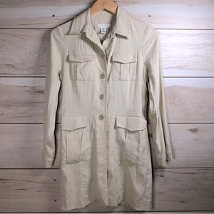 Banana Republic Stretch Linen Button Jacket